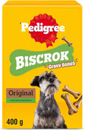 PEDIGREE BISCROK Gravy Bones Adult Dog Treats Original Biscuits 12 x 400g